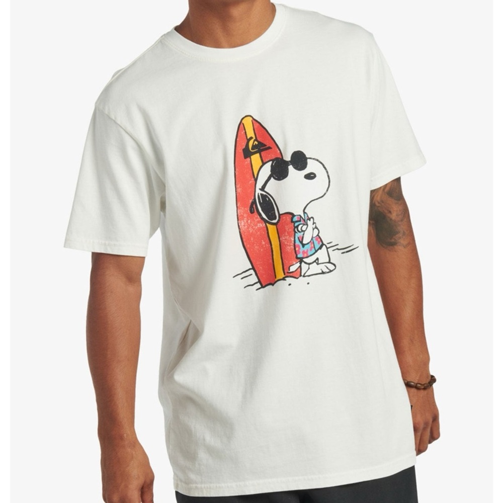 Brand new Quiksilver Peanuts Graphic Tee in White